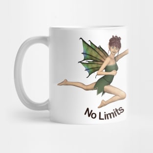 No Limits cute elf fairy faerie flying through air dragon wings Mug